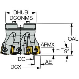 FFQ4 D-12 High Feed Face Mills  thumbnail-1