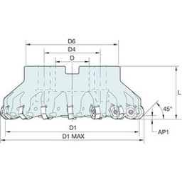 Dodeka™ Indexable Shell Mills - Coarse Pitch - Metric thumbnail-1