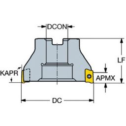 RA390 CoroMillⓇ 390 Square Shoulder Milling Cutter thumbnail-0