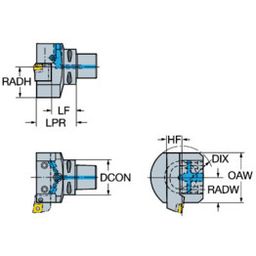 C3-ASHA Coromant CaptoⓇ To Rectangular Shank Adaptor thumbnail-0