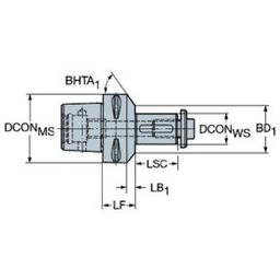 C6-391.10 Coromant CaptoⓇ To Side And Face Mill Arbor Adaptor
 thumbnail-0