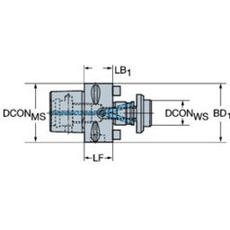 C8-391.05 Coromant CaptoⓇ To Arbor Adaptor thumbnail-0