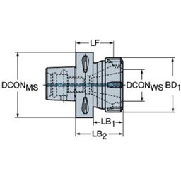 C8-391.14 Coromant CaptoⓇ To ER Collet Chuck thumbnail-0