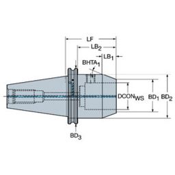 A1B20-40 ISO 7388-1 To Weldon Adaptor thumbnail-0