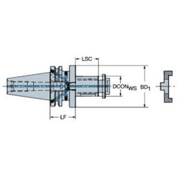 A2B08-40 MAS-BT 403 To Side And Face Mill Arbor Adaptor
 thumbnail-0