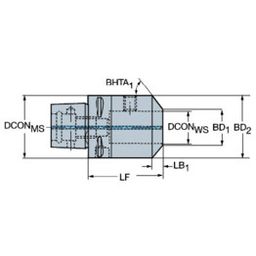 C4-391.20 Coromant CaptoⓇ To Weldon Adaptor thumbnail-0