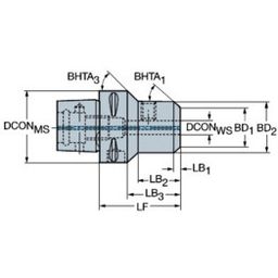 C6-391.20 Coromant CaptoⓇ To Weldon Adaptor thumbnail-0