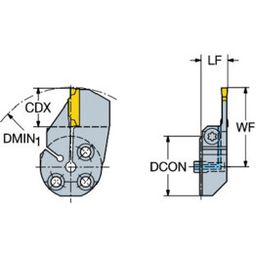 570-32L/R123 CoroCutⓇ 1-2 Head For Grooving thumbnail-0