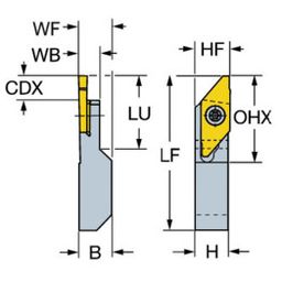 QS-SMALL/R CoroCutⓇ XS QS Shank Tool For Parting And Grooving
 thumbnail-0