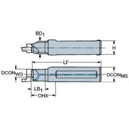 MB-A Cylindrical Shank With Flat To CoroCutⓇ MB Adaptor
 thumbnail-0