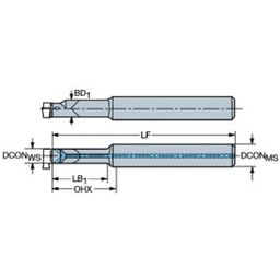 MB-A16 Cylindrical Shank With Flat To CoroCutⓇ MB Adaptor
 thumbnail-0