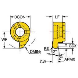 MB-09R CoroCutⓇ MB Solid Carbide Head For Profiling Grade 1025 thumbnail-0