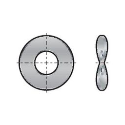 Washer, Metric - Spring Steel (DIN267-26) - Wave Spring - DIN 137 B thumbnail-0