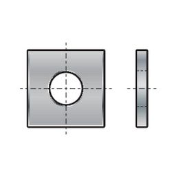 Square Washers, Metric - A4 Stainless Steel - DIN 436 thumbnail-3