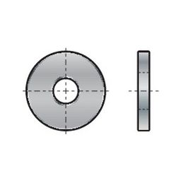 Plain Washer - Metric - Steel - Zinc Yellow Passivated - Outer Diameter  3xD - DIN 9021 thumbnail-0