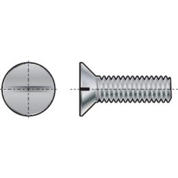 Machine Screw, Metric - Brass - Cu2/Cu3 - Slotted Countersunk Head - DIN 963 thumbnail-0