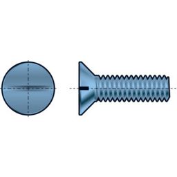 Machine Screw, Metric - Steel -  BZP (Bright Zinc Plated) - Grade 4.8 - Slotted Countersunk Head - DIN 963 thumbnail-0