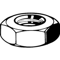 Hexagon Thin Nut, Metric - Steel - Standard (Self Colour) - MF (Metric Fine) - Plain - Grade 4 - DIN 439 B (1987) thumbnail-2