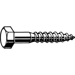 Hexagon Head Wood Screw -ST (Self Tapping) - Steel - BZP (Bright Zinc Plated) - DIN 571 thumbnail-2