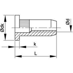 Blind Rivet Nut - Cylindrical - Closed With Serrated Shank - Steel Zinc Plated - 3 CCH 25  thumbnail-2