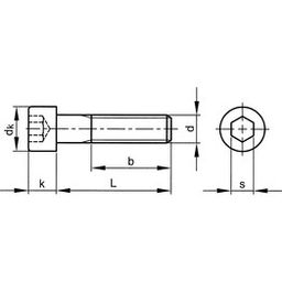 Socket Head Cap Screw, Metric - Steel - Grade 8.8 - ZY (Zinc Yellow Passivated) - DIN 912 thumbnail-1