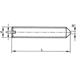 Slotted Set Screw, Metric - A4 Stainless - Cone Point - DIN 553 thumbnail-1