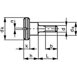 Thumb Screw, Metric - A1 Stainless - Slotted Knurled High Type - DIN 464 Sz thumbnail-1