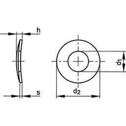 Washer, Metric - A1 Stainless - Curved Spring - DIN 137 A thumbnail-2