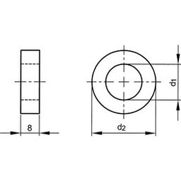 Washer For Steel Structures - Metric - A2 Stainless Steel  - DIN 7989-1 thumbnail-1