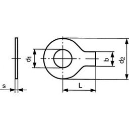 Long Tab Washer - Metric - A4 Stainless Steel - DIN 93 thumbnail-1