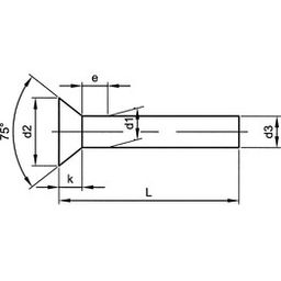 Rivets, Metric - Steel - Countersunk Head Rivet thumbnail-2