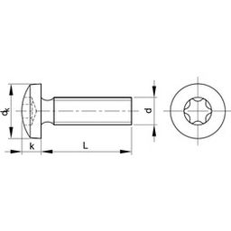 Machine Screw, Metric - A4 Stainless - TX Raised Cheese Head Screw - ISO 14583 thumbnail-1