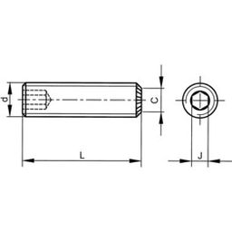 Socket Set Screw, BA - Steel - Grade 14.9 - Knurled Cup Point - DIN 916 thumbnail-2