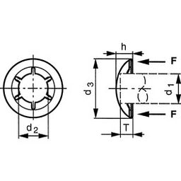 Fixing Washer For Shafts - Metric - Stainless Steel - Type A With Cap  thumbnail-1