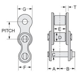 American Standard Simplex Roller Chain - DIN8188/ISO 606 (ANSI B29.1) thumbnail-1