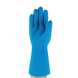 Chemical Resistant Gloves, Blue Latex thumbnail-1