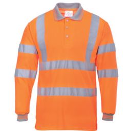 Hi-Vis Long Sleeve Polo Shirts thumbnail-0