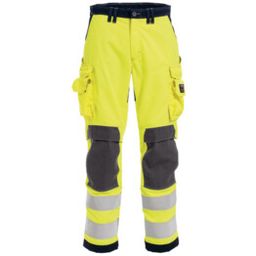 High-Visibility Trousers - Yellow/Navy thumbnail-0