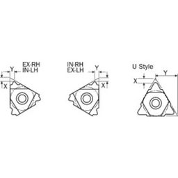 ER/L Unified (UN)  External Threading Inserts Grade IC908 thumbnail-0