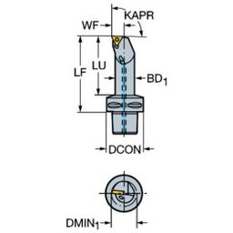 C5STFCL/R CoroTurn 107 Cutting Unit For Turning thumbnail-1