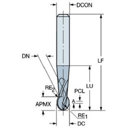 R216.6 CoroMill Plura solid carbide ball nose end mill for Profiling thumbnail-1