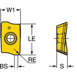 CoroMill® R390 Milling Inserts Grade H13A thumbnail-2