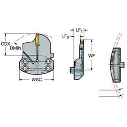 SL-70L CoroCut 1-2 head for face grooving thumbnail-1