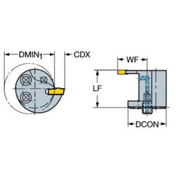 RAG551 T-Max Q-Cut head for grooving thumbnail-1