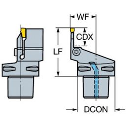 C6-RF151 T-Max Q-Cut cutting unit for parting and grooving thumbnail-1