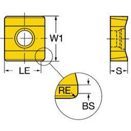 N331.1A Milling Inserts Grade 1020 thumbnail-1