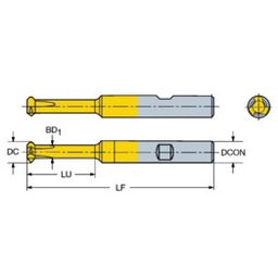 326R08 CoroMill 326 Solid Carbide End Mill For Chamfer Milling thumbnail-1