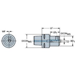 C4CXS Coromant Capto to CoroTurn XS adaptor thumbnail-1