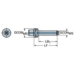 C8570 Coromant Capto To CoroTurn SL Damped Adaptor thumbnail-1