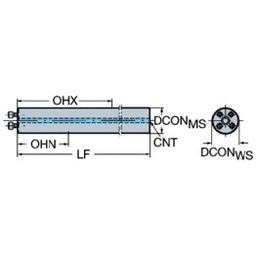 570-3C Cylindrical Shank To CoroTurn SL Damped Adaptor thumbnail-1